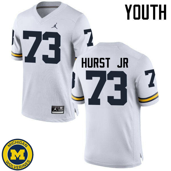 Youth Michigan Wolverines #73 Maurice Hurst Jr White Player Football Jersey